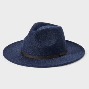 NEW Men's Recycled Polyester Wool Panama Hat Goodfellow & Co™ Heathered Blue